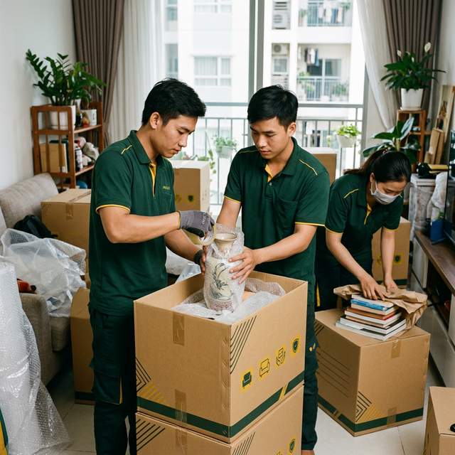 Bước 2: Đóng gói và bọc lót chuyên nghiệp